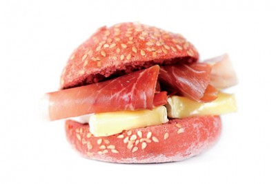 Tomato solette with country ham + brie